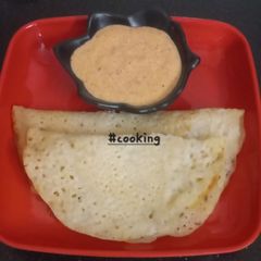 A picture of Ghawan with Peanut Chutney.