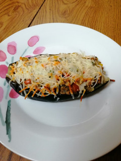 Una foto de Berenjenas rellenas gratinadas