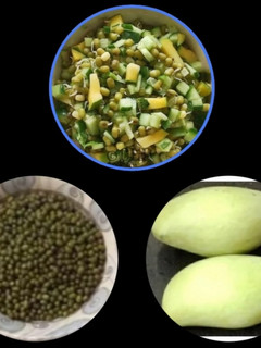 பச்சை பயறு மாங்காய் சாலட் (Moong mango salad recipe in tamil)🥗 செய்முறை முக்கிய புகைப்படம்