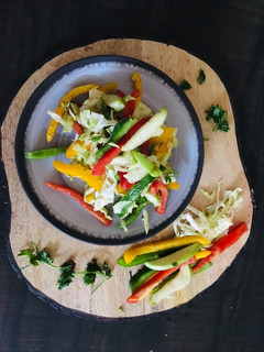 A picture of Colesole apple & cabbage salad.