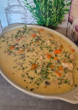 Une photo de Blanquette de porc fondante et sa sauce crémeuse au Cookeo Infinity 😃