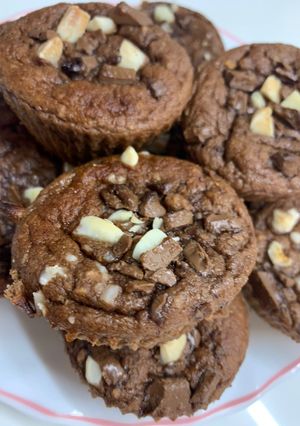 Una foto de Magdalenas de choco saludables 😋🍫