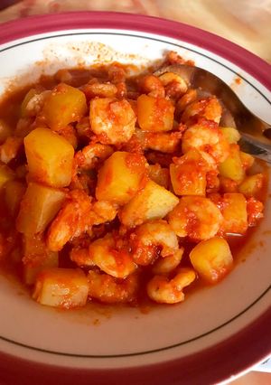 Foto resep Udang kentang cabe