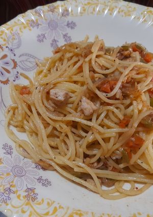 A picture of Spicy spaghetti.