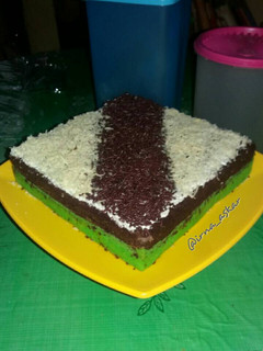 Foto resep Brownies kukus coklatpandan ala butis😆