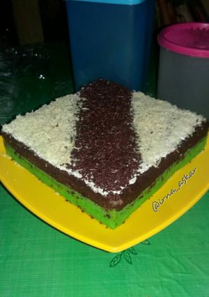 Foto resep Brownies kukus coklatpandan ala butis😆