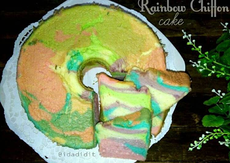 Rainbow Chiffon Cake