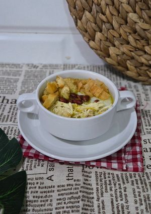 Foto resep Bubur Nasi Sisa dengan Kuah Soto Kuning