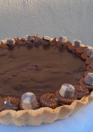 Una foto de Cabsha con ganache de chocolate
