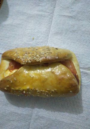 Una foto de Bocadillo de jamón, queso crema y chipotle