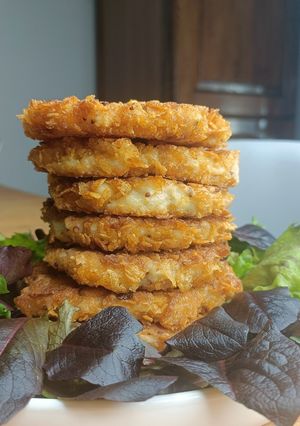 Une photo de 🌱 Galette de chou-fleur à la moutarde