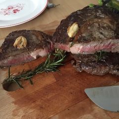 A picture of Pan Cooked Ribeye Steak.