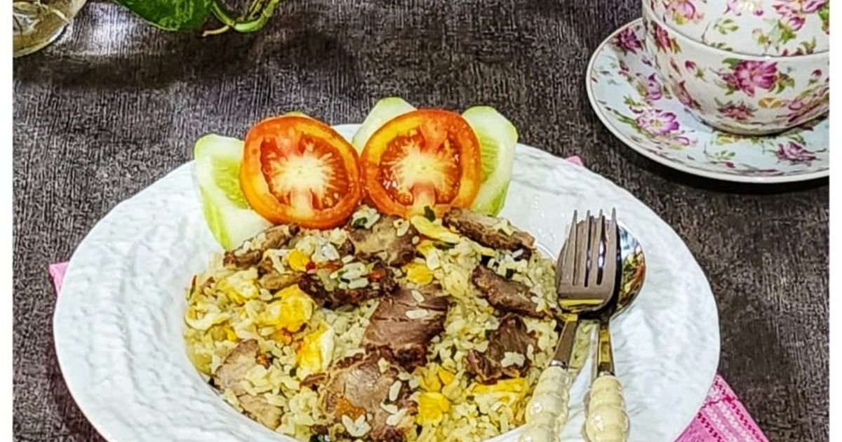 Nasi Goreng Sei Sapi Homemade