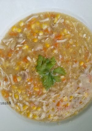 Foto resep Cream Soup Jagung Ayam Simple Homemade