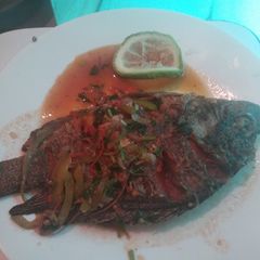 A picture of Wet fry fish.