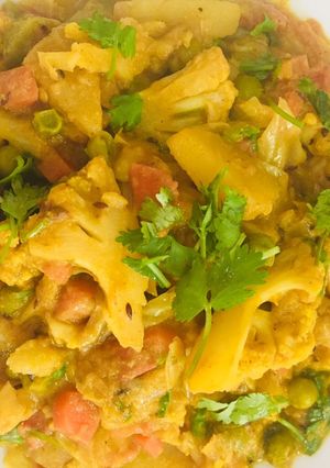 A picture of #Mix veg restaurant style.