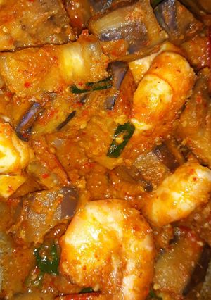 Foto resep Balado udang terong