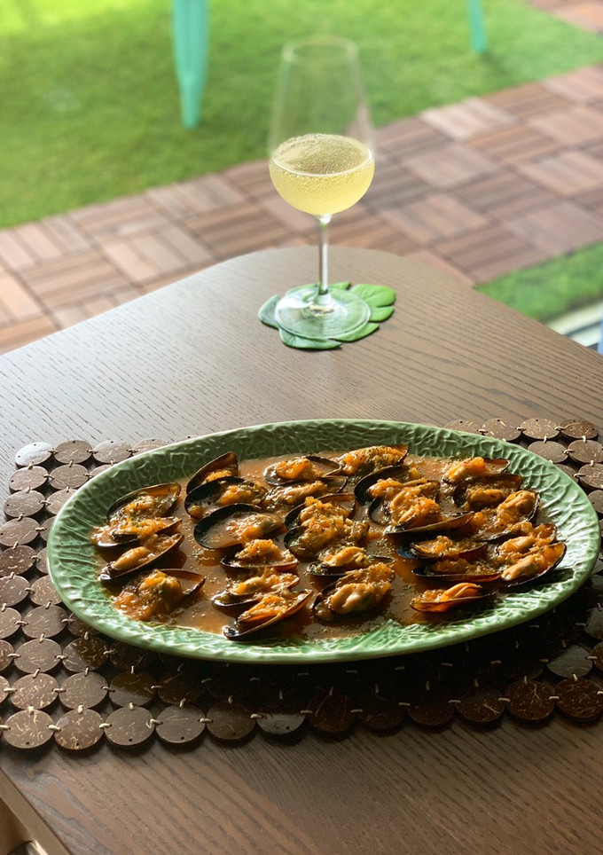 Una foto de Mejillones al vino con Thermomix