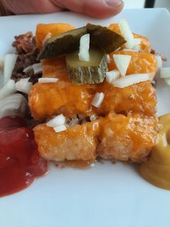 A picture of Bacon cheeseburger tater tot casserole.