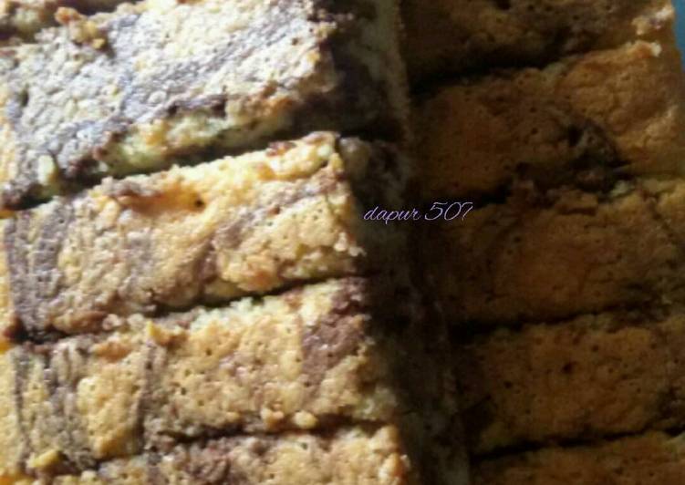 Cake marmer putih telur