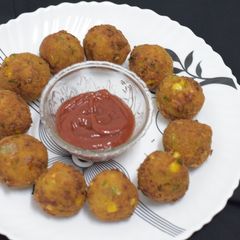 A picture of Mutton corn cheese ball.