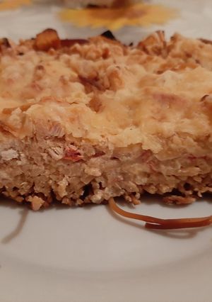 Csirkés-sajtos rakott tészta recept fotója