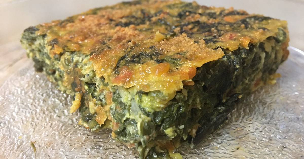 Tortilla al horno con hojas de remolacha, zapallito y zanahoria Receta
