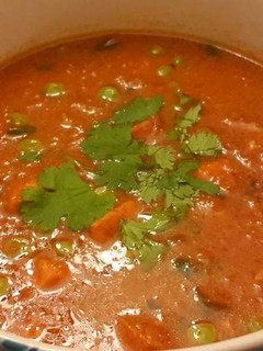 A picture of Spicy mutter paneer.
