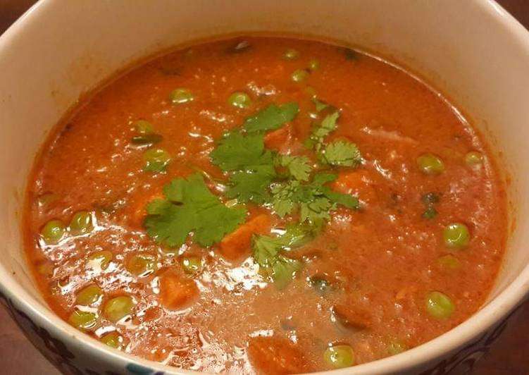 Simple Way to Make Award-winning Spicy mutter paneer
