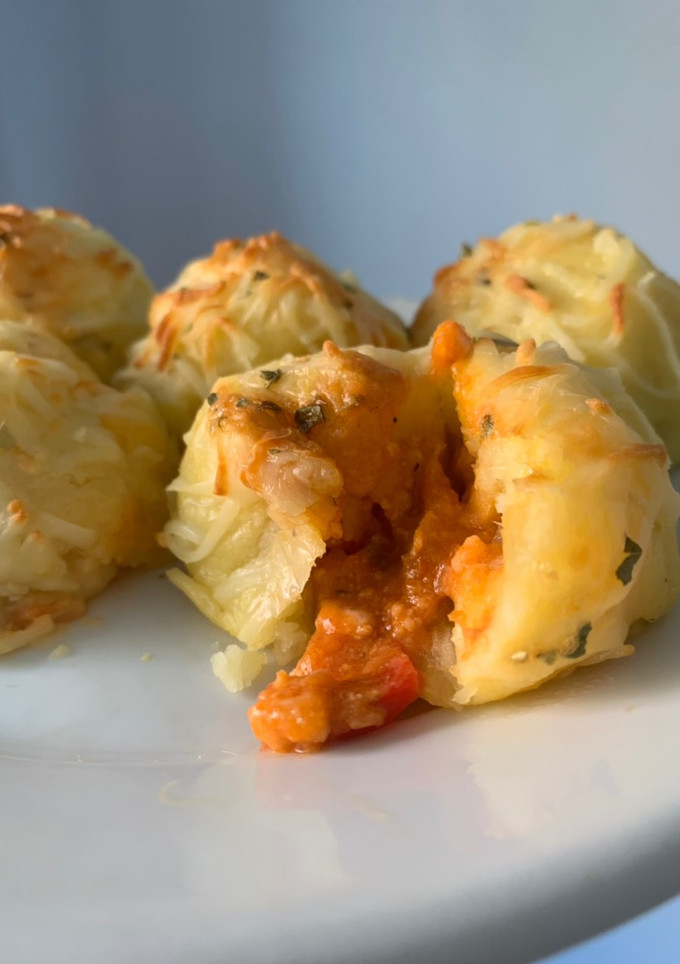 Una foto de Papa rellena al horno!