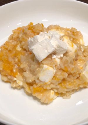 A picture of Simple squash and feta risotto.