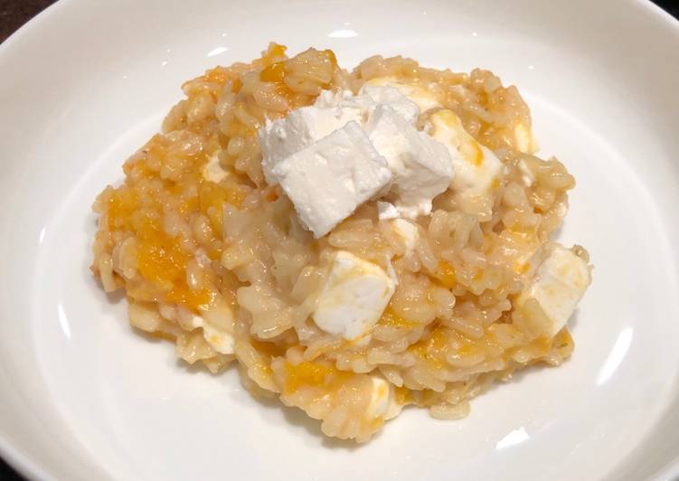 Simple squash and feta risotto