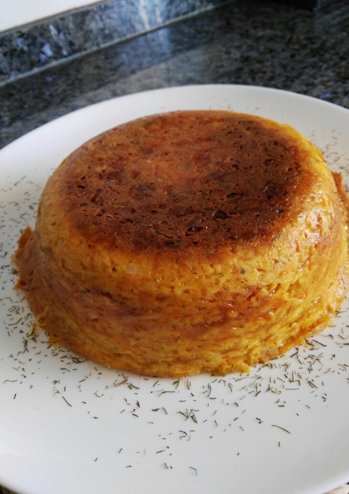 Una foto de Budin de zanahoria y queso