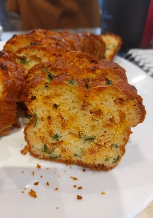 Une photo de Cake poivrons chorizo