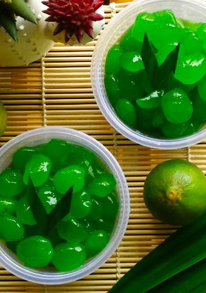 Foto resep Manisan Kolang-Kaling Pandan Lemon
