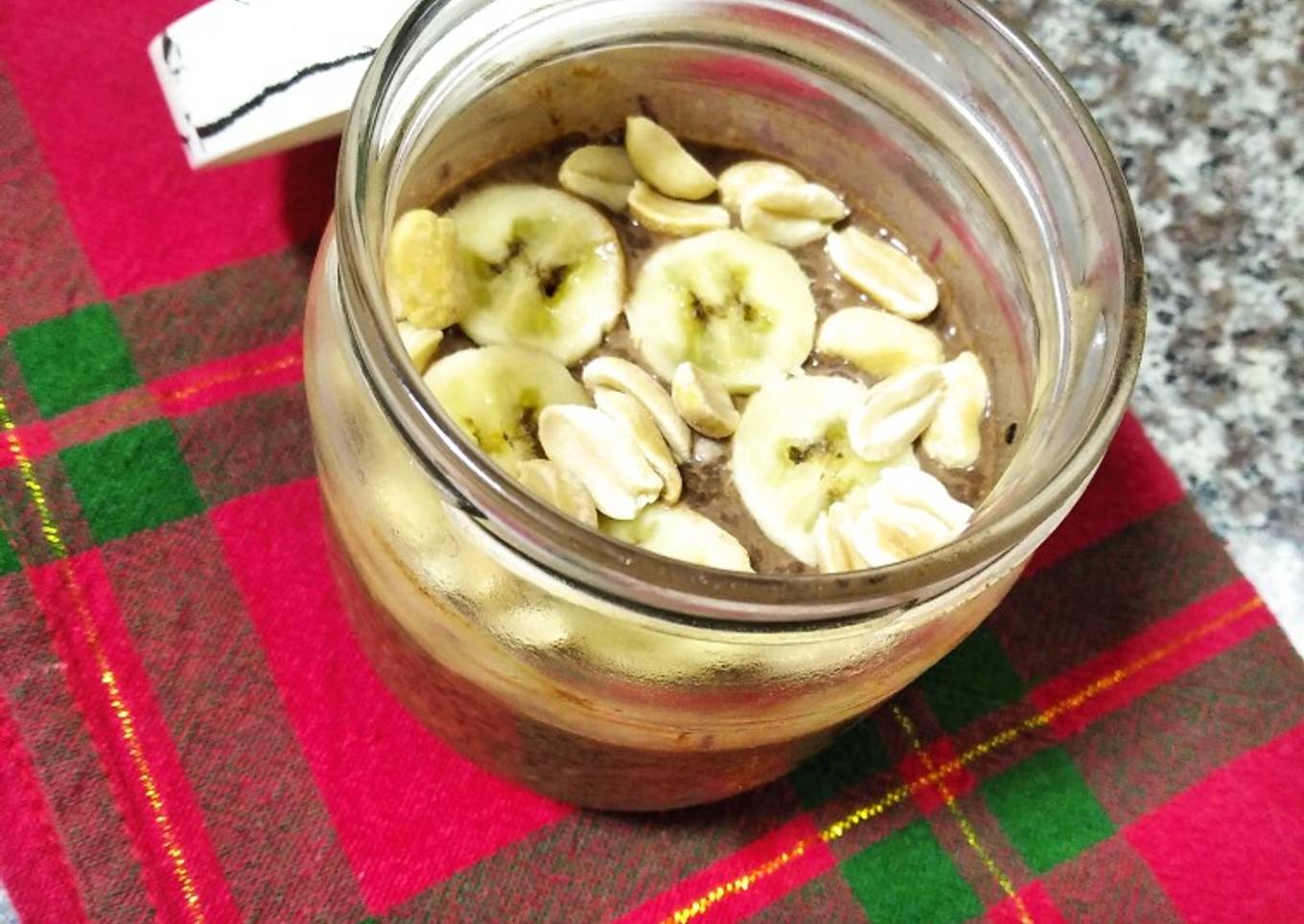 Desayuno saludable en frasco -vegano- :)