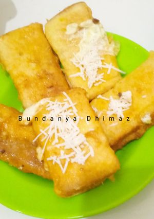 Foto resep Roti tawar isi keju coklat+selai strawbery