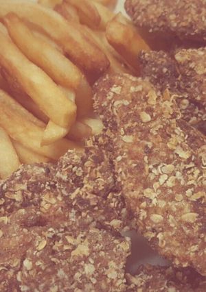 صورة لوصفة شرائح الدجاج المقرمشه 😍