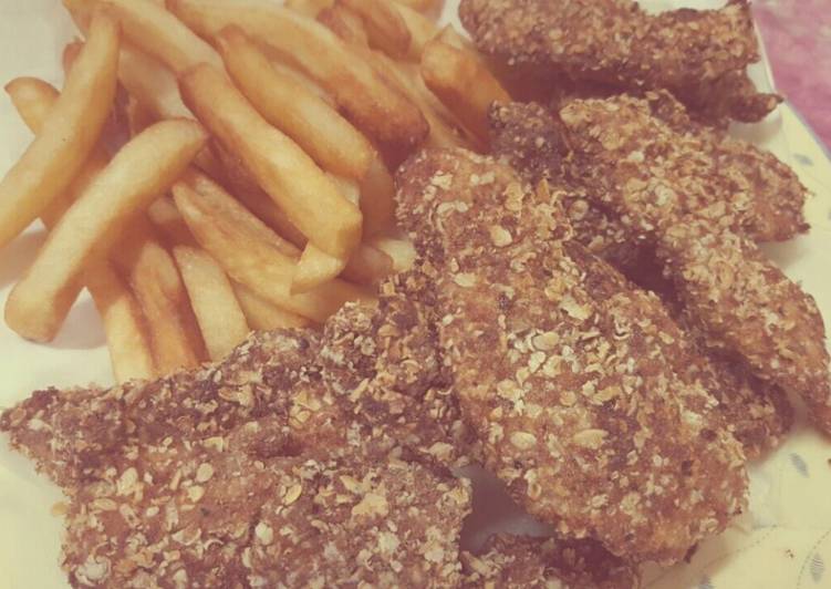 شرائح الدجاج المقرمشه 😍