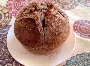 Una foto de Pan de masa madre con zaatar