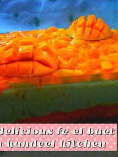 صورة لوصفة تورتة موس المانجو😋😋