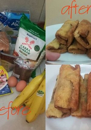 Foto resep Roti Goreng Pisang Coklat