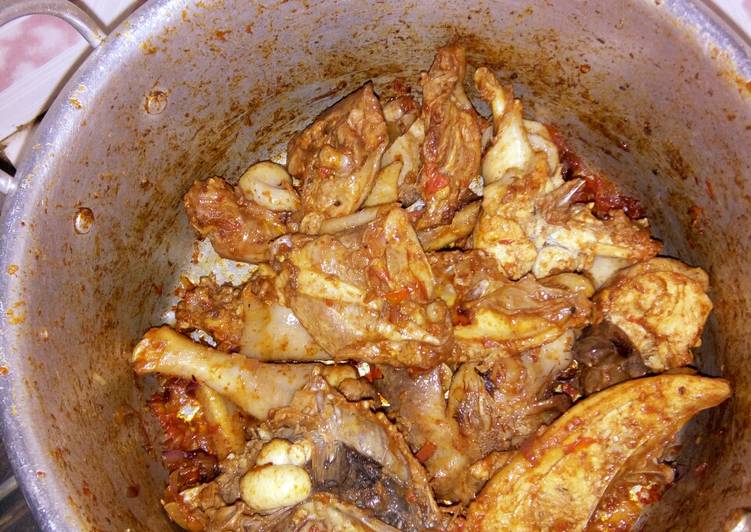 Simple dry fry kienyeji chicken