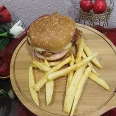 A picture of Kentucky fried chicken burger.