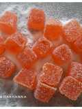 Orange Jelly Mithai (Jelly Candy with Fresh Orange juice)
