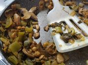 A picture of swiss chard pasta