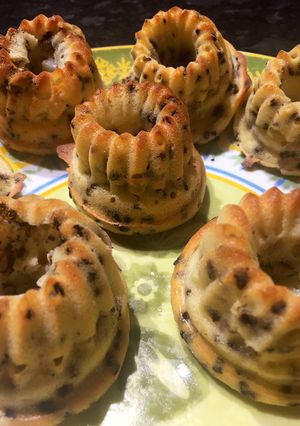 Une photo de Fondant aux poires 🍐, fromage blanc et pépites de chocolat