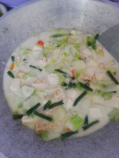 Foto resep Sayur Sawi Santan komplit