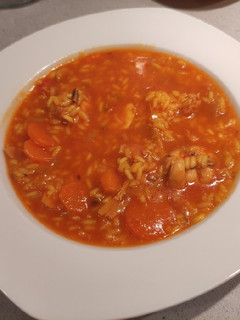 Una foto de Arroz meloso con pollo