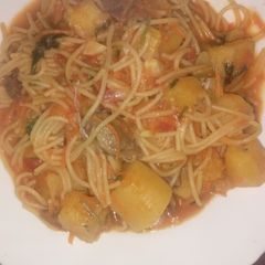 A picture of Supergetti bananas #theme challange.